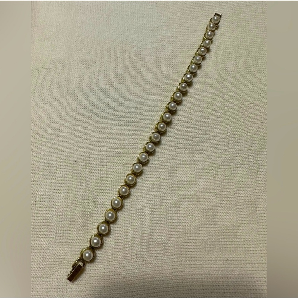 Vintage faux pearl bracelet - Picture 3 of 3